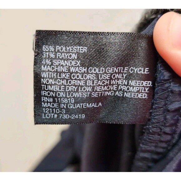 WORTHINGTON WOMENS P12 DARK BLUE LINE PANTS MODERN FIT SLACKS CAREER BUISNESS - Picture 12 of 16